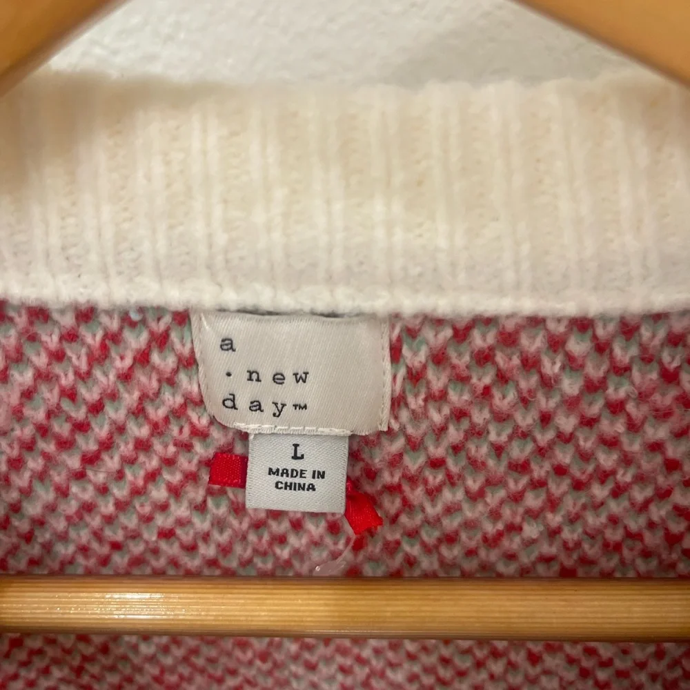A New Day Ciao Ciao Cherries Pullover Heavyweight Cozy Sweater Cherry LG